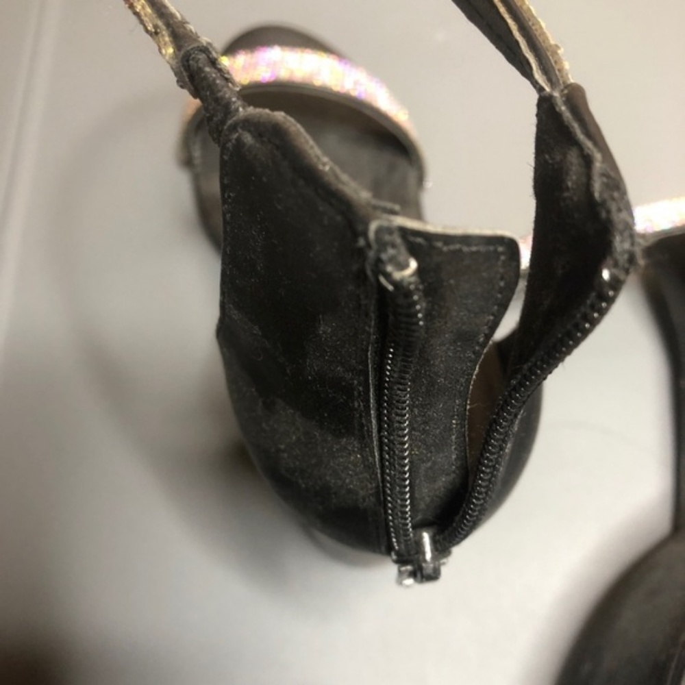 Black Heels with Gems Size 9 - Picture 3 of 5